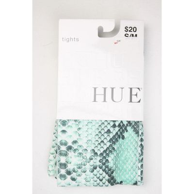 Hue Womens S/M Tights Teal Green Python Hosiery Ladies Designer Fashion Sale